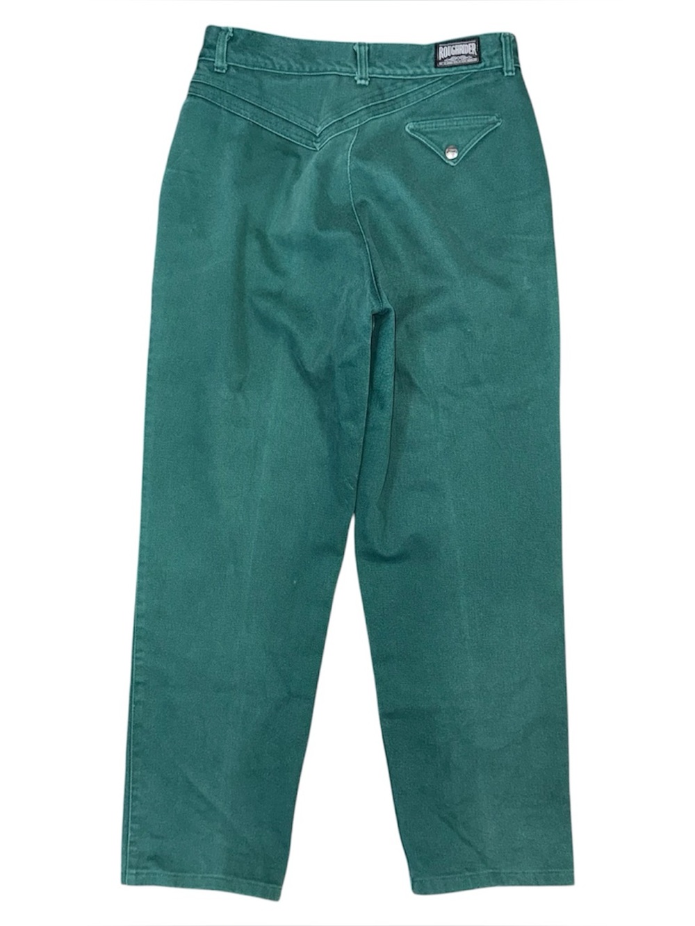 VTG 80s 90s RoughRider Circle T Green High Rise Wedgie Cowgirl Jeans Sz 30 USA - Picture 3 of 12